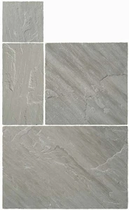 Global Stone Natural Sandstone Castle Grey Paving Project Pack, 16.89m²